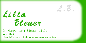 lilla bleuer business card